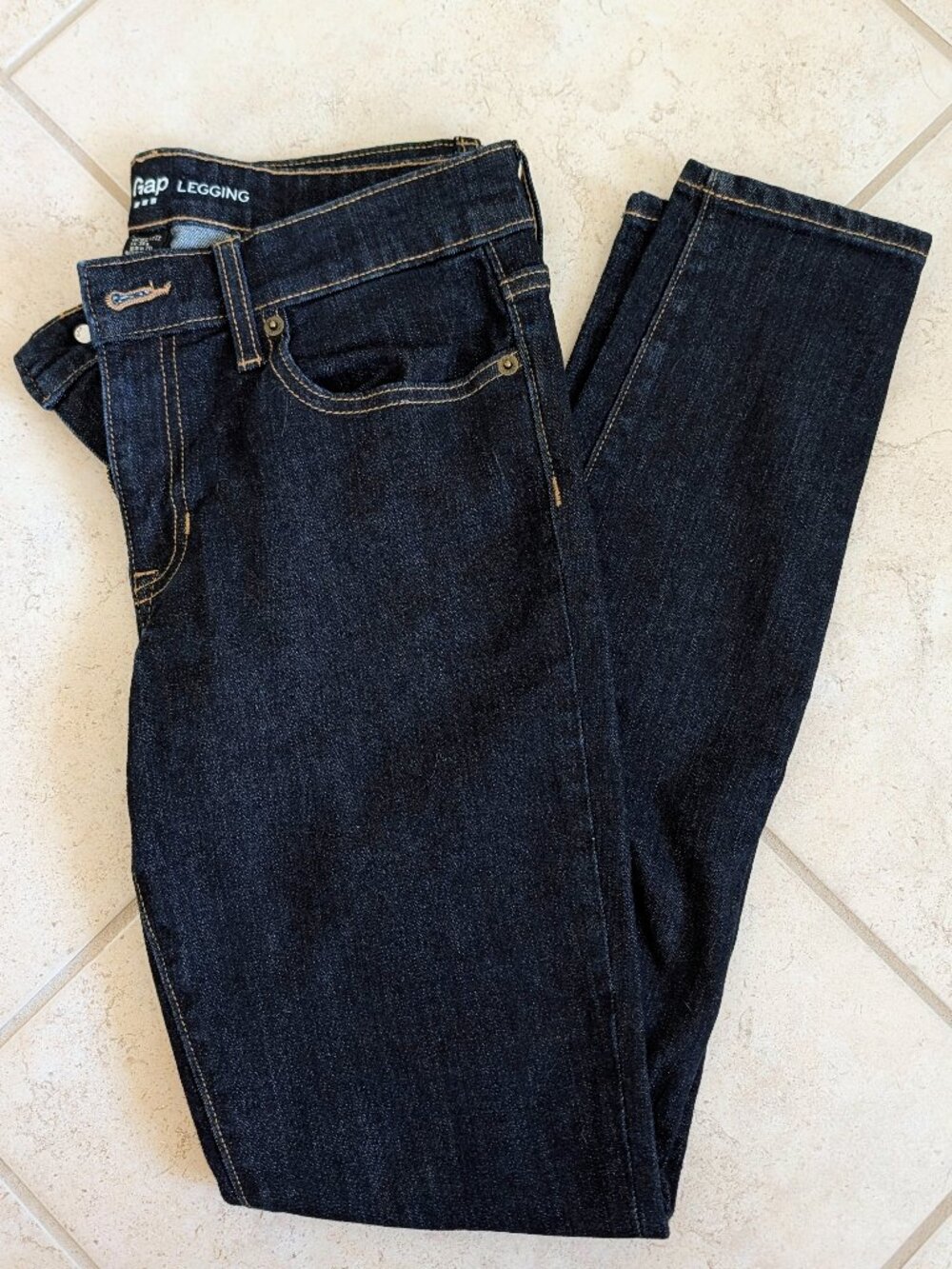 Gap - Mid Rise Stretch Jeggings - Dark Rinse - 4/27